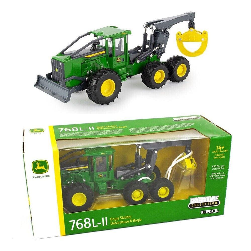 Miniatura Trator Skidder Florestal John Deerer 768L-II 1/50