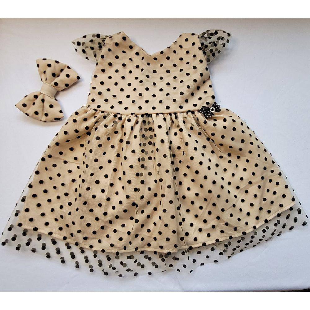 Vestido infantil Poá Sharon