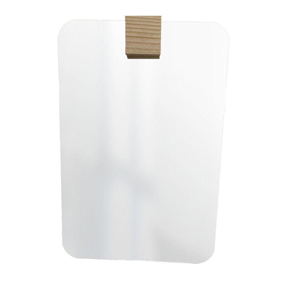 Espelho Decorativo Aplique Quadrado Pinus Retangular Incolor