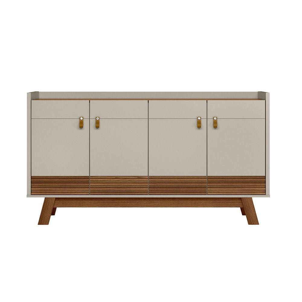 Aparador Buffet 4 Portas 160 cm Abruzzo Freijo/Off White