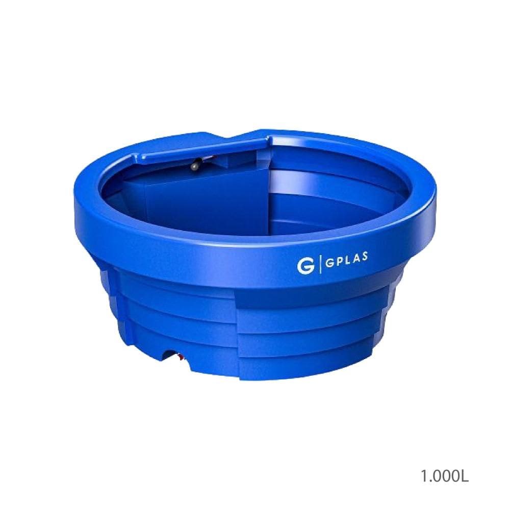 Kit 2 Bebedouros para Gado 1.000L Azul Gplas