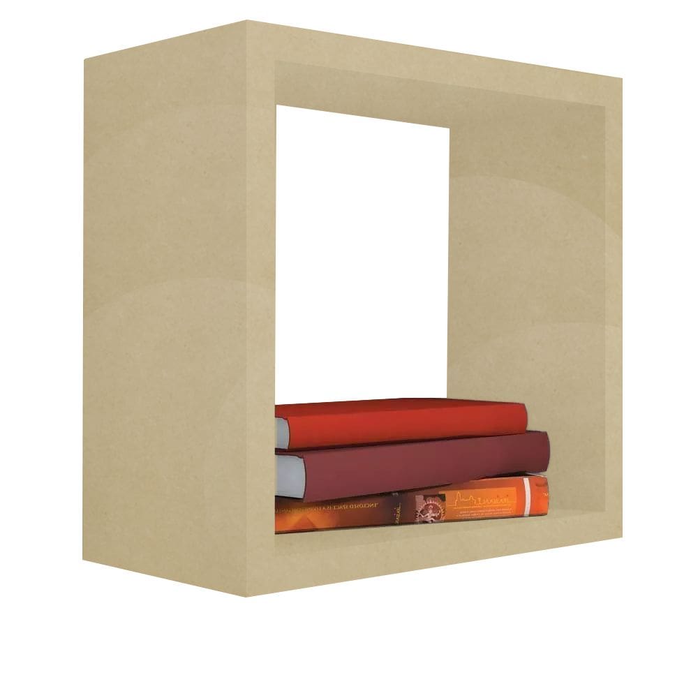 Nicho Decorativo 30X30X20 cm Natural Em Mdf