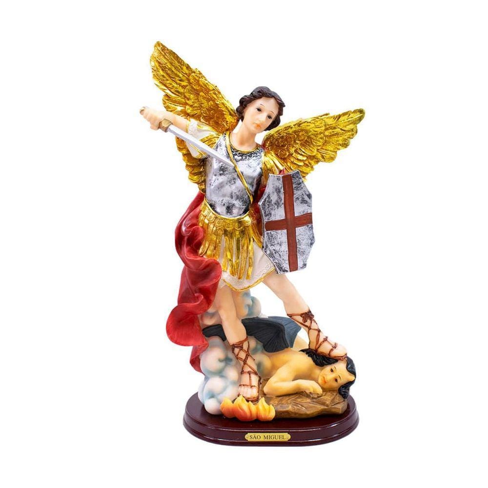 São Miguel Enfeite De Resina 30.5 Cm
