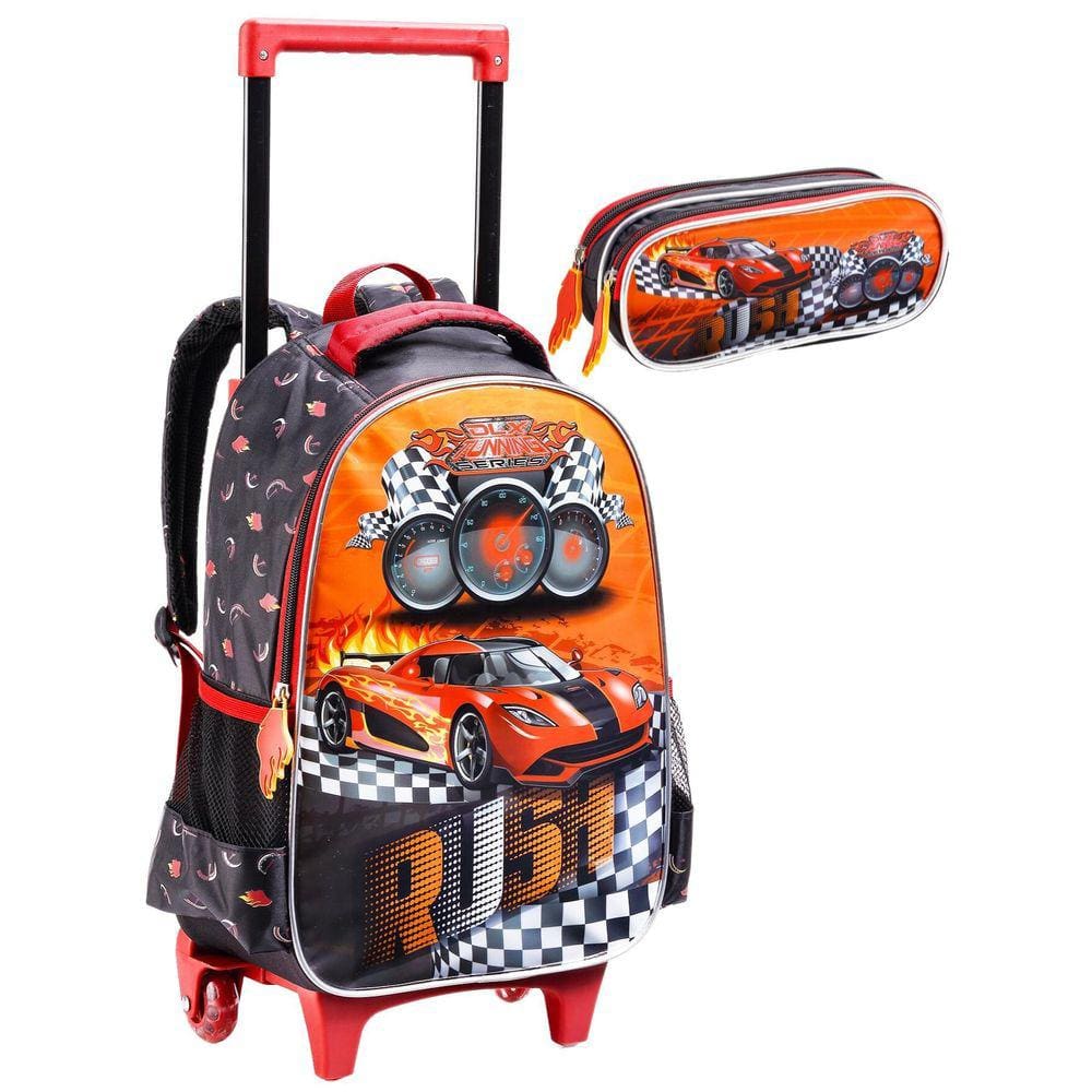 Kit Escolar Carro Mochila Rodas Costas