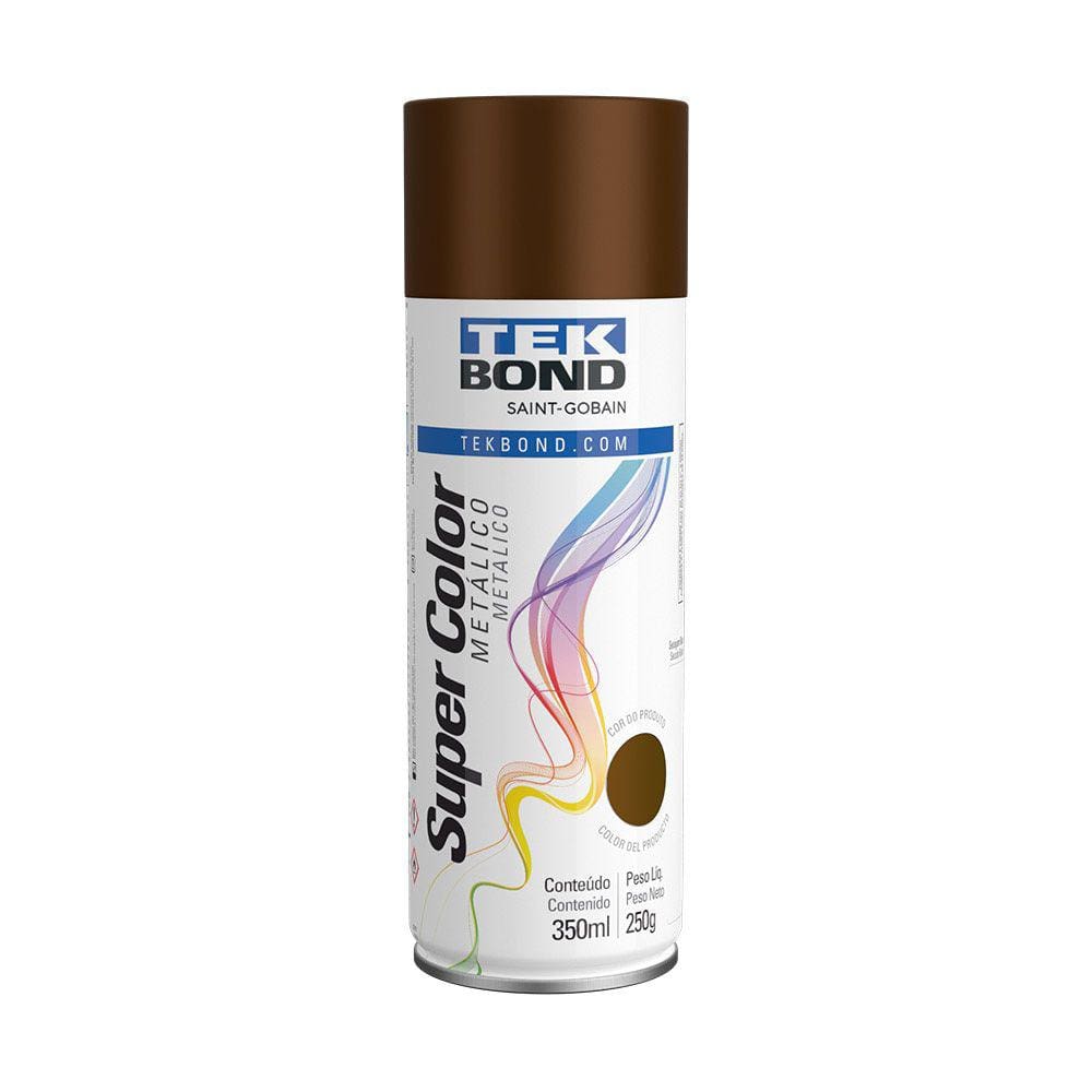 Tinta Spray Metálico Super Color Bronze 350ml - Tekbond