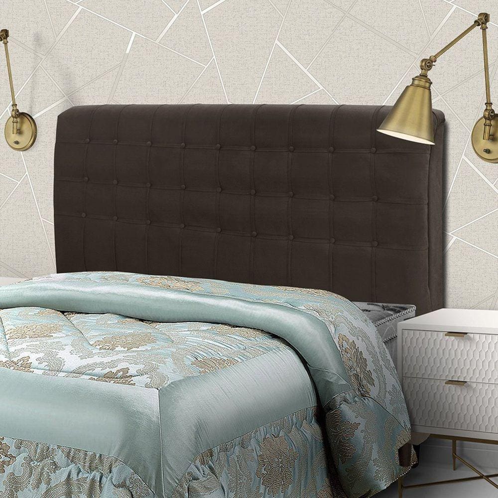 Cabeceira Casal New Plus 140cm Dama Chocolate