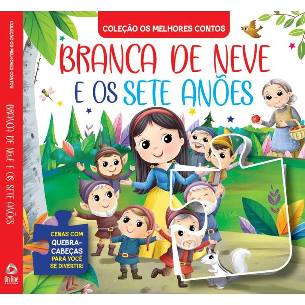 Coleção Os Melhores Contos - Branca de Neve e os Sete Anões | Livro Quebra-Cabeça