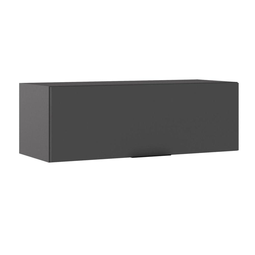 Armário Aéreo de Cozinha Geladeira 80cm 1 Porta Basculante Etina Grafite