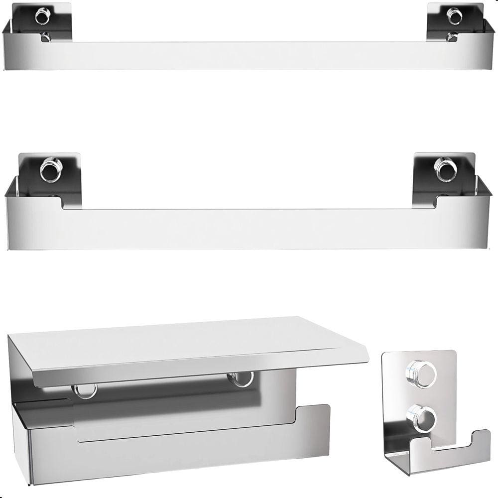 Kit de Acessórios Para Banheiro Inox 4 Peças F.ELG