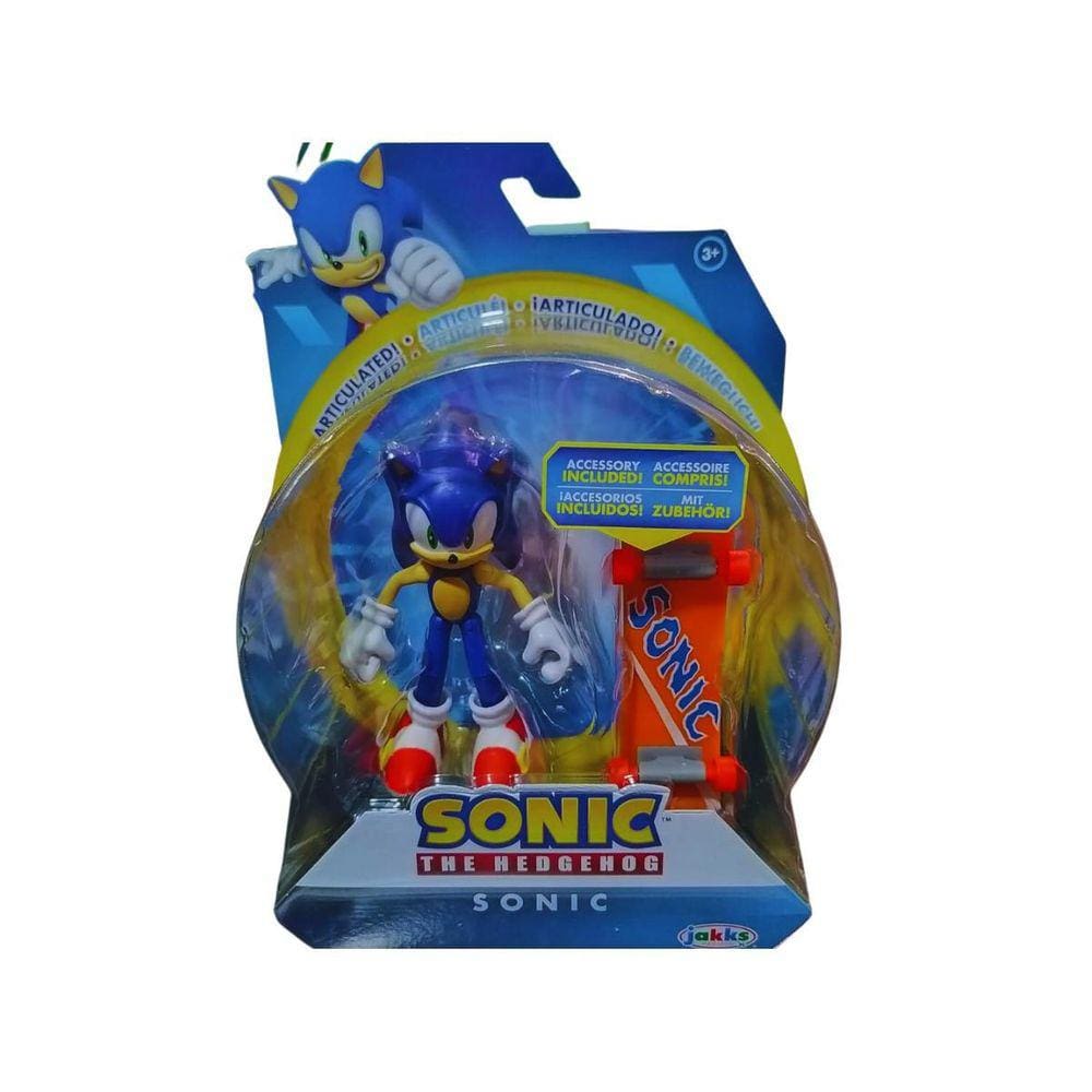 Boneco Sonic Preto Articulado Grande Original Brinquedo em