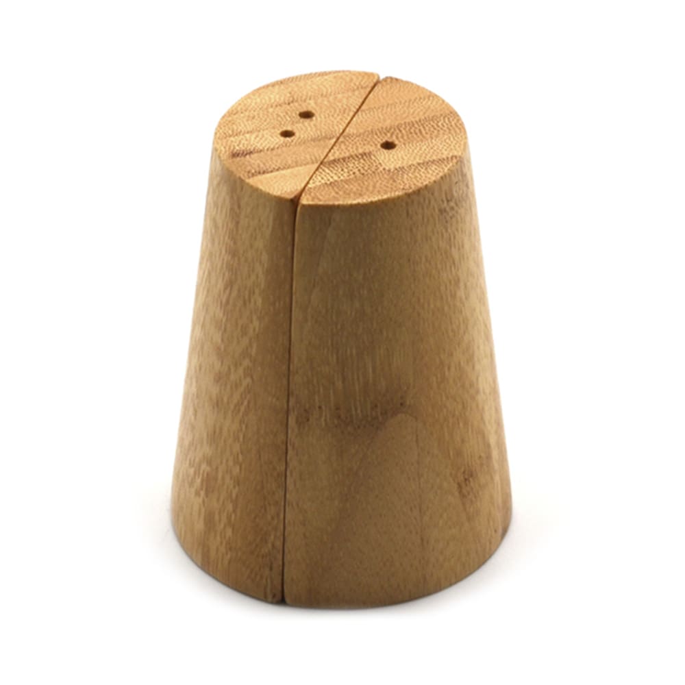 Conjunto Saleiro e Pimenteiro Oikos em Bambu Natural Minimalista