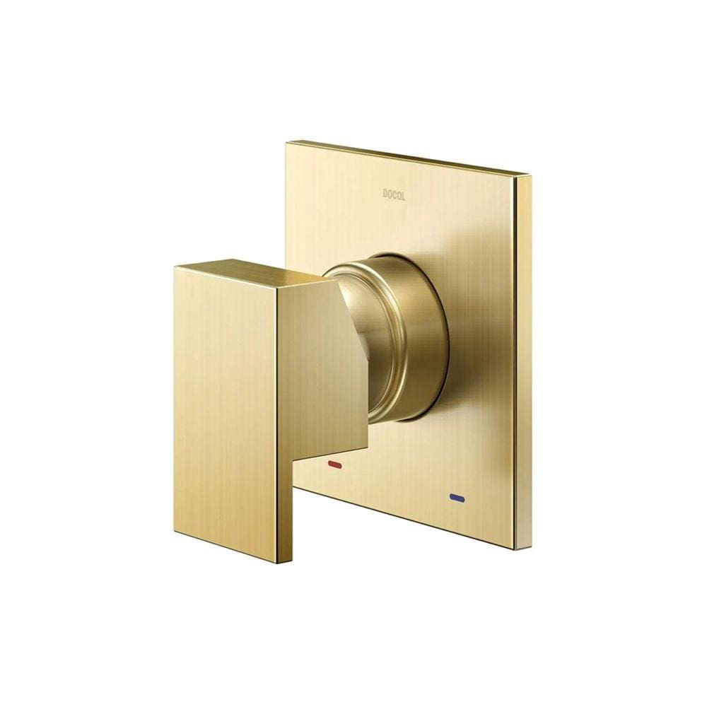 Acabamento Monocomando 1/2 New Edge Ouro Escovado