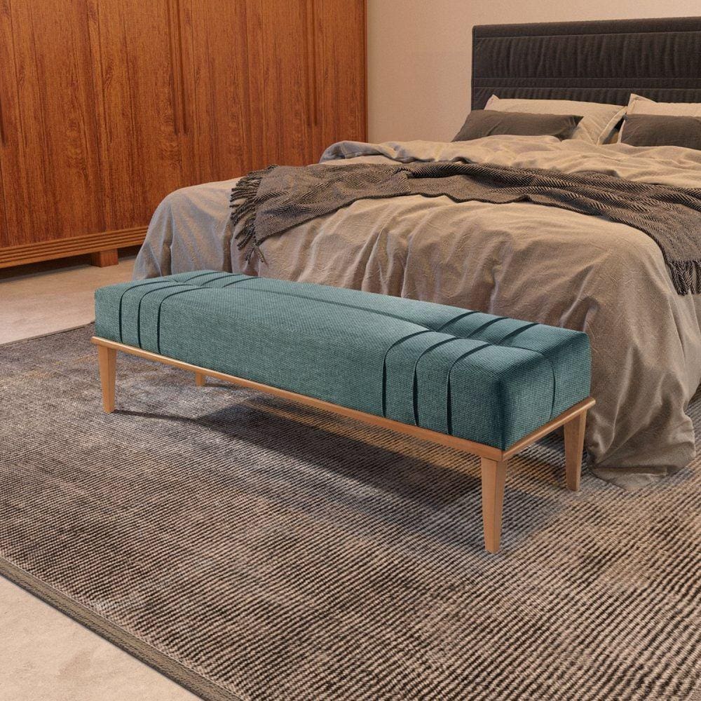 Recamier em Linho 150cm Valentin Azul