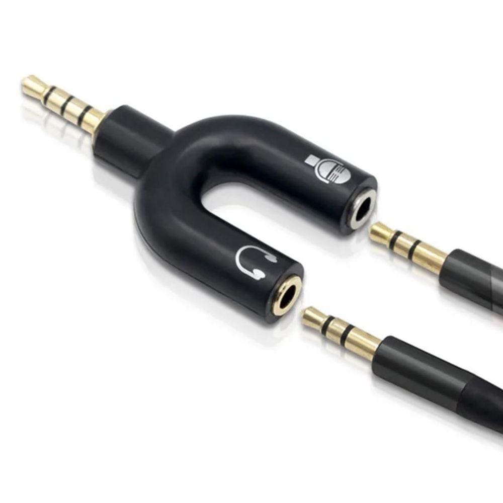 Adaptador Splitter Headset Fone Microfone P2 X P3 Áudio