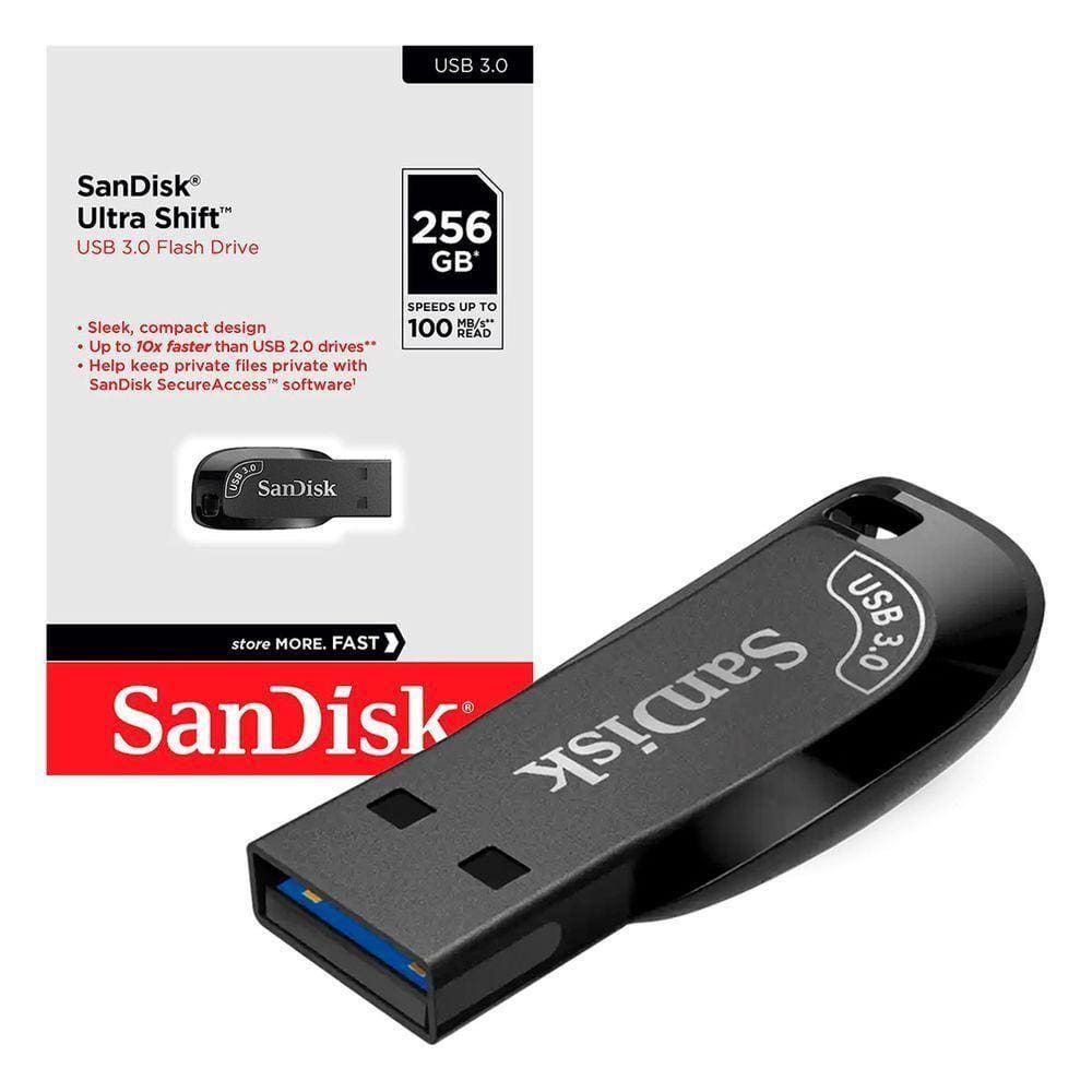 Pen Drive Sandisk Ultra Shift Usb 3.0, 256gb - Sdcz410-256g-g46
