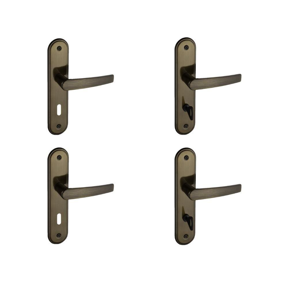 Kit 2 Fechaduras Interna e 2 WC Espelho Concept Pado Bronze