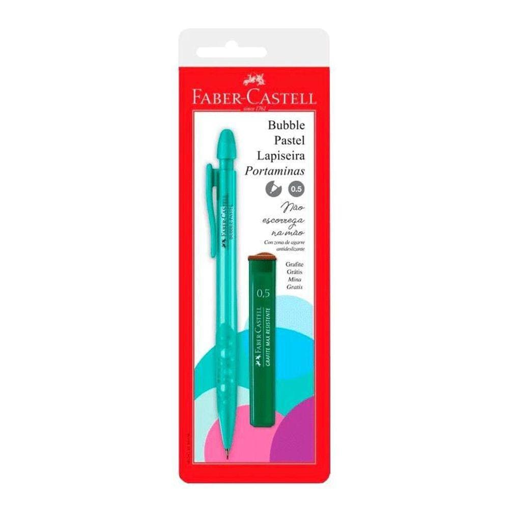 Lapiseira 0.5mm Bubble - Verde água pastel - SM/05BBVA - Faber-Castell
