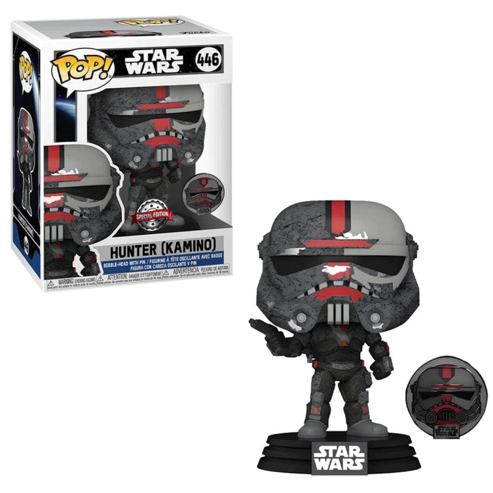 Funko Pop Star Wars Bad Batch Hunter com Pin 446