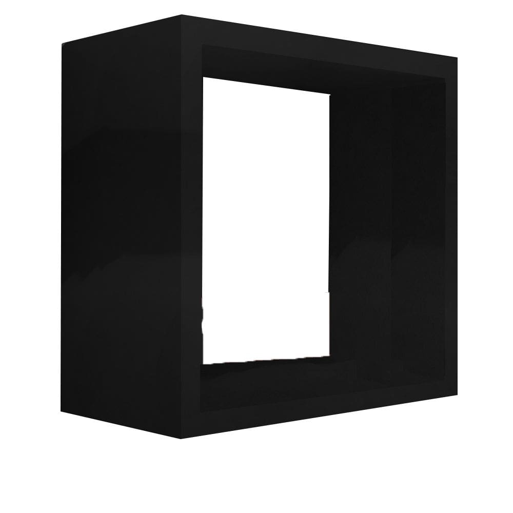 Nicho Decorativo 35X35X15 cm Preto Em Mdf