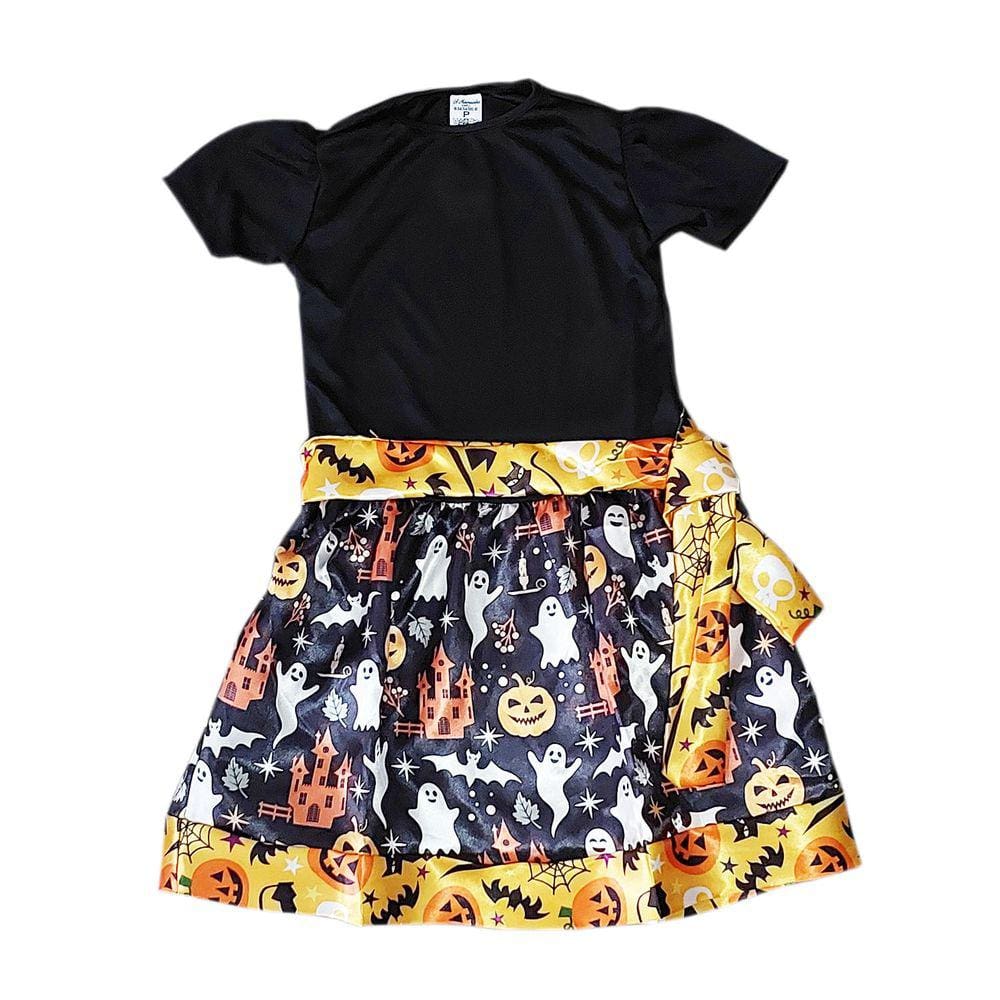 Fantasia Infantil Halloween: Vestido Estampas + Surpresa