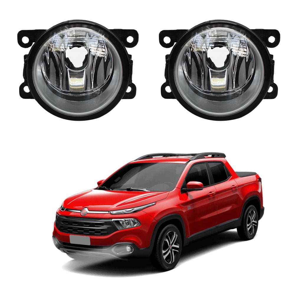 Par Farol de Milha para Fiat Toro 2016 2017 2018 2019 2020 Auxiliar Neblina