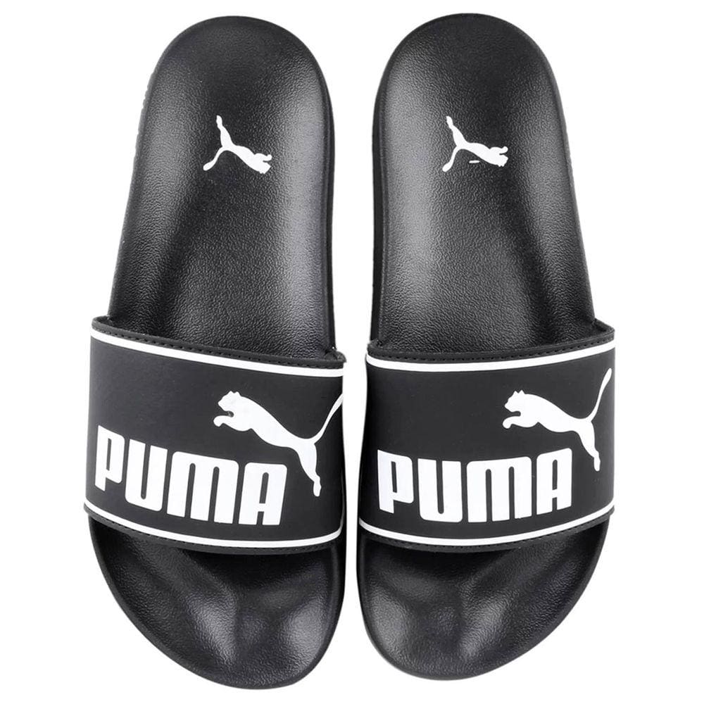 Chinelo Slide Puma Leadcat 2.0 - Branco e Preto