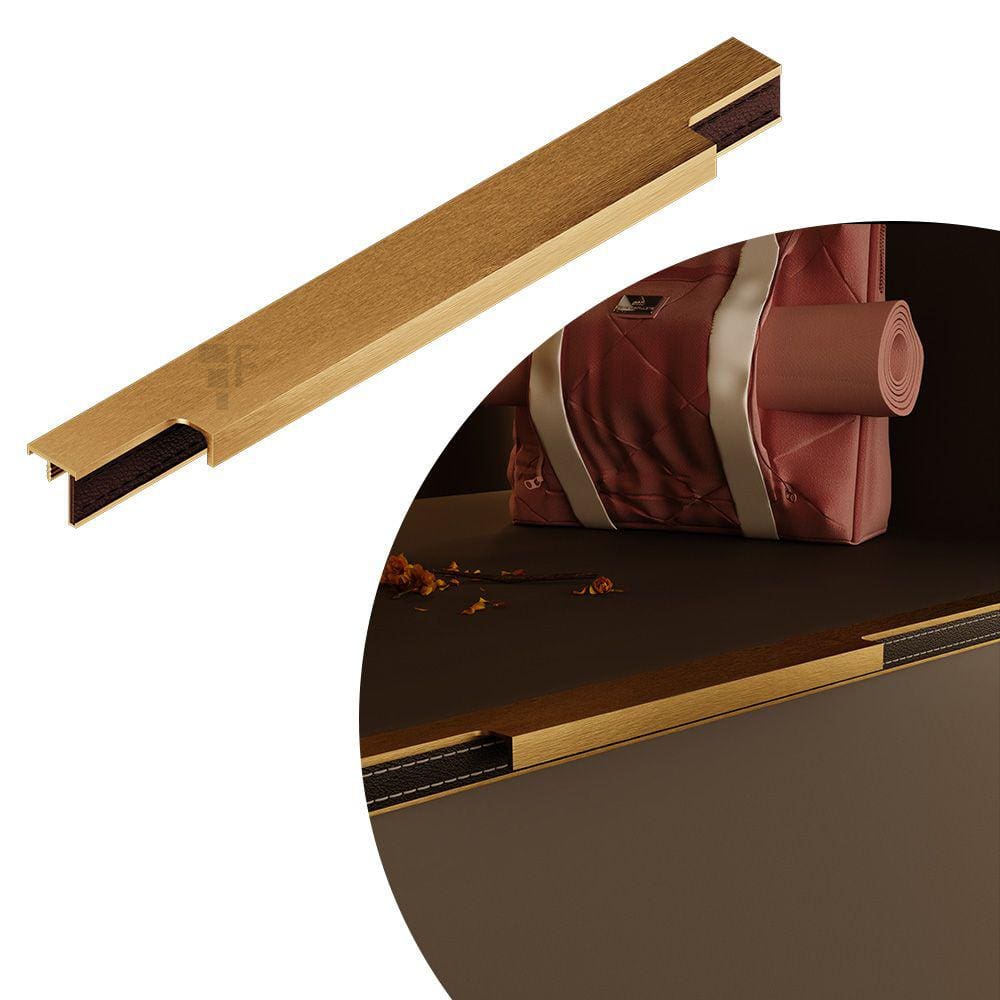 Puxador Recale IL 8040 - Bronze/Coffee - 400MM