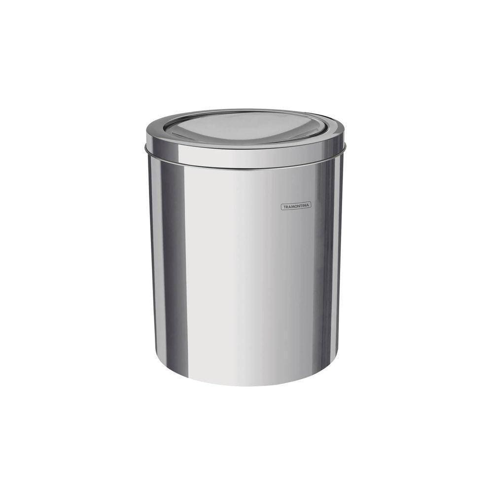 Lixeira Inox Tramontina Swing Com Acabamento Polido E Tampa Basculante 5 L Tramontina