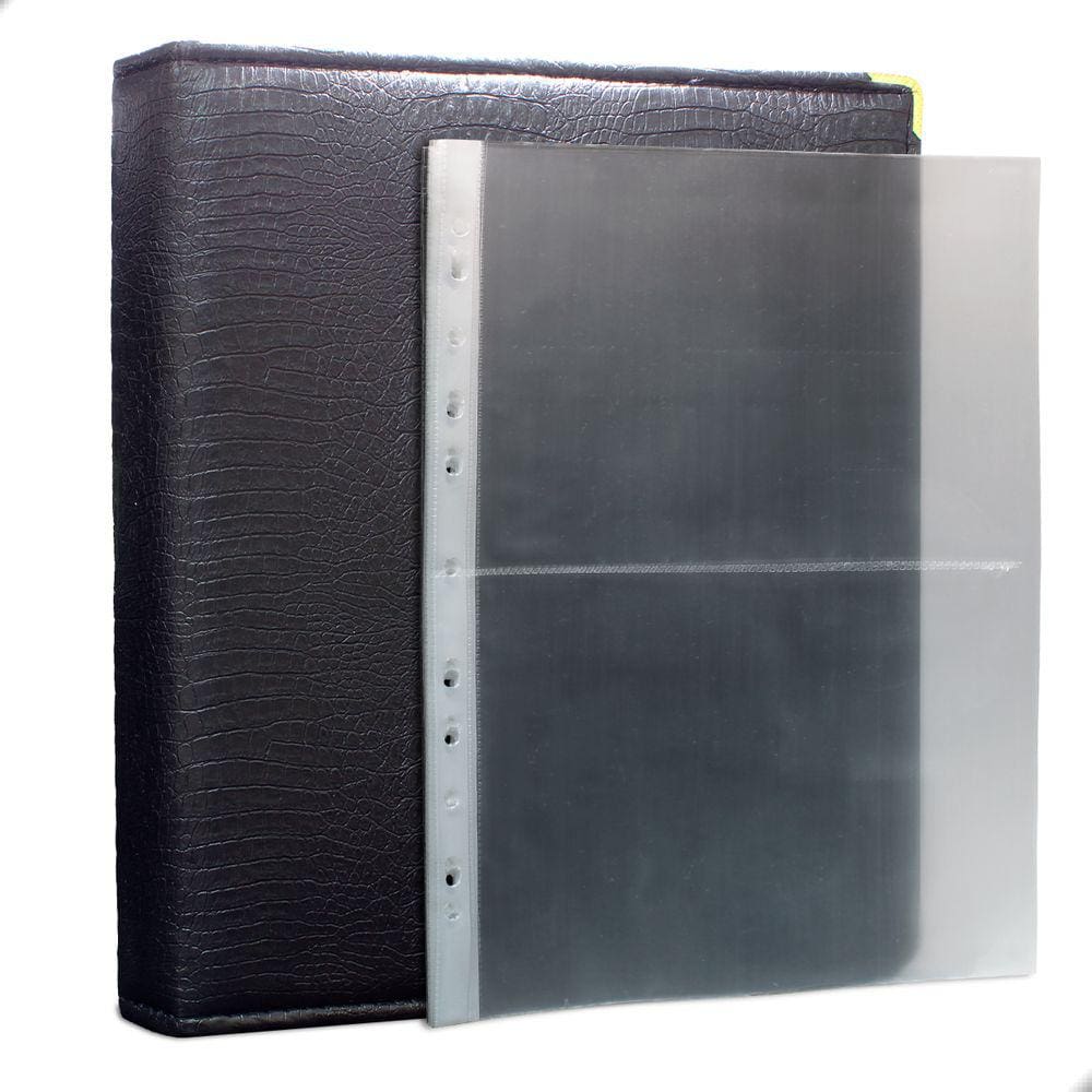 Álbum Fichário 40 Folhas PP Cédulas 2 Espaços 32x24 Cobra Fosco GF