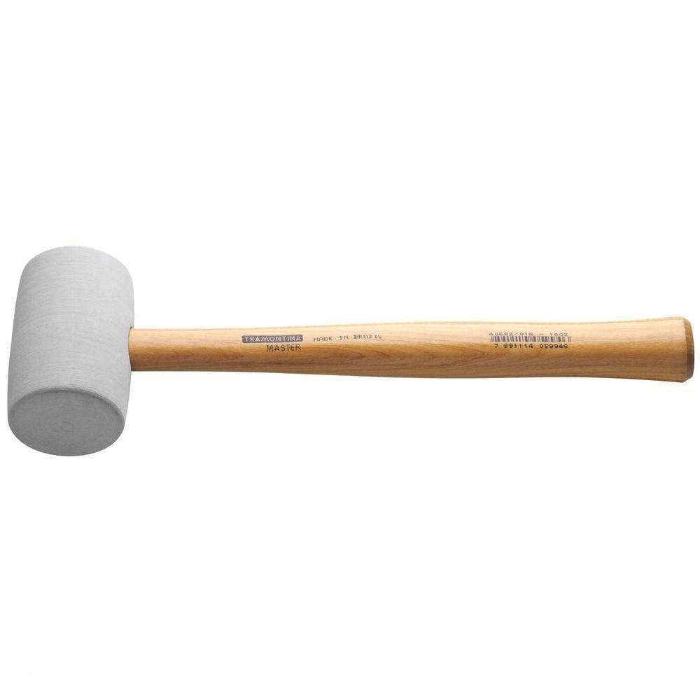 Martelo De Borracha 450 G Tramontina Com Cabo De Madeira Modelo Americano Tramontina