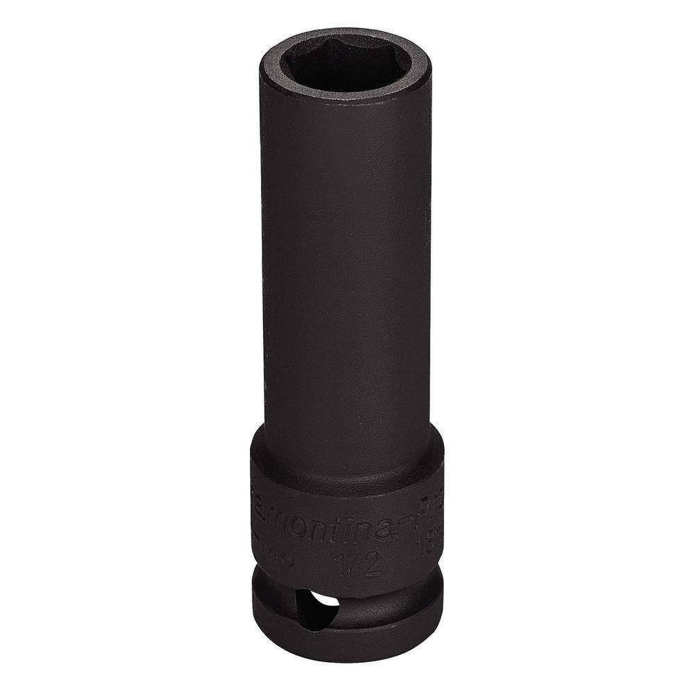 Soquete De Impacto Sextavado Longo Em Aço Cromo Molibdênio 17 Mm - Encaixe 1/2`` Tramontina