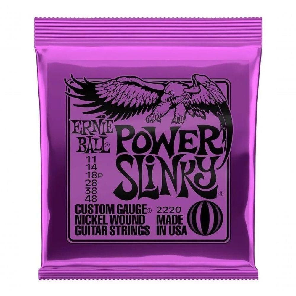 Encordoamento 011"-048" P-guitarra Power Slink Niquel Ernie Ball P02220
