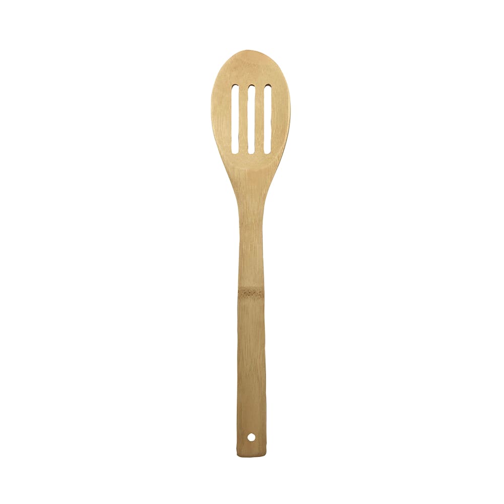 Colher Vazada de Bambu Mozcada 30cm Orgânica Multiuso
