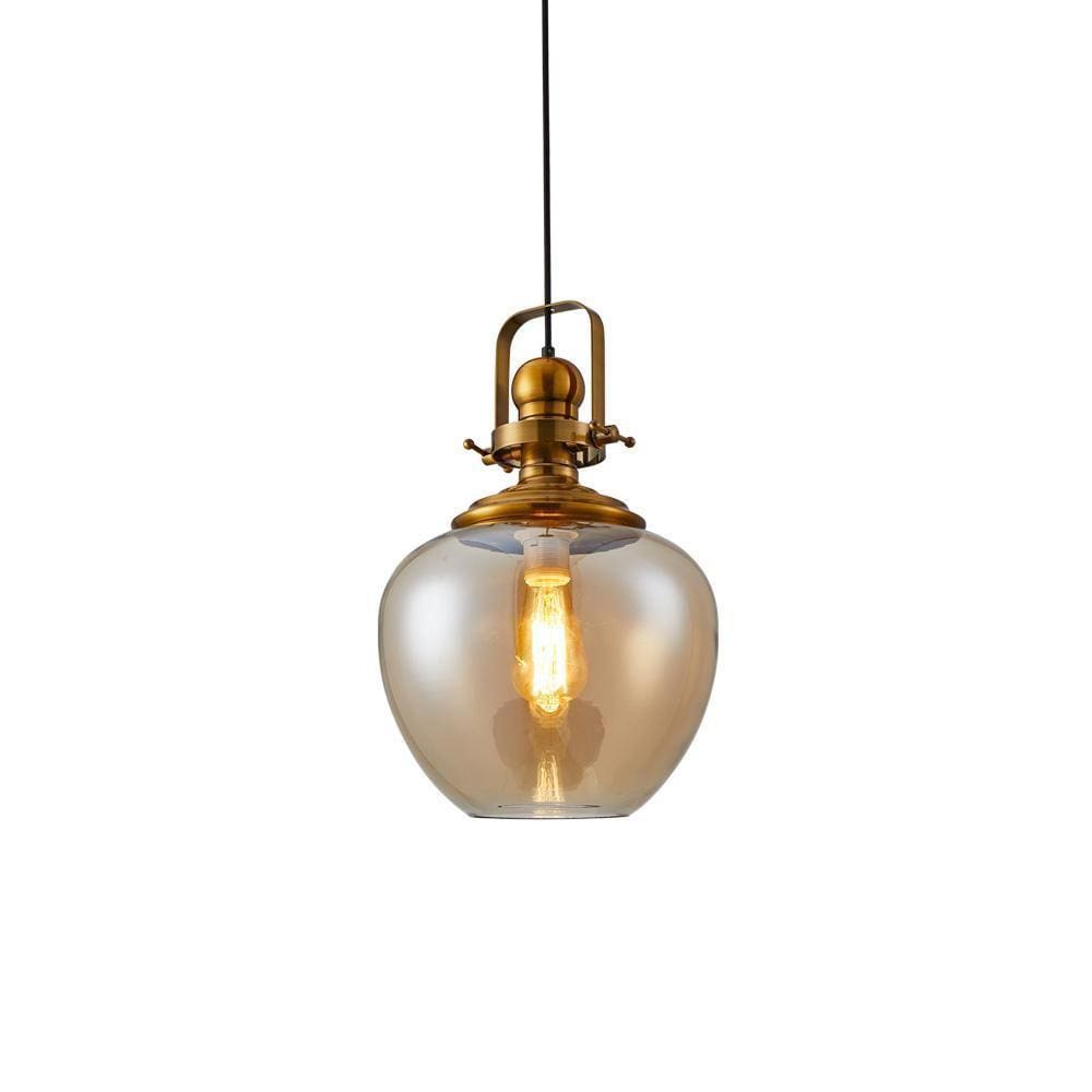 Lustre Pendente 2585 Ouro Fosco Âmbar 450x300x300mm