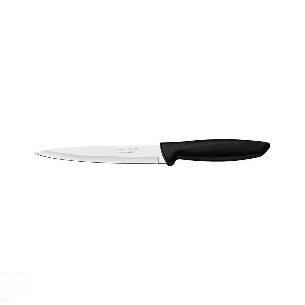 Faca Utility Tramontina Plenus Com Lâmina Em Aço Inox E Cabo De Polipropileno Preto 6" Tramontina