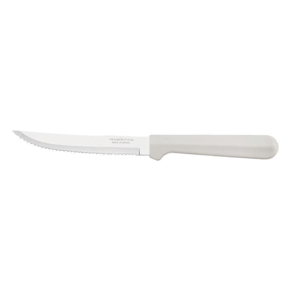 Faca Para Churrasco Tulum Com Lâmina Em Aço Inox E Cabo De Polipropileno Off-white 5"