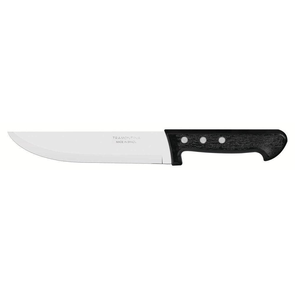 Faca Para Cozinha Plenus Com Lâmina Em Aço Inox E Cabo De Polipropileno Preto 7"