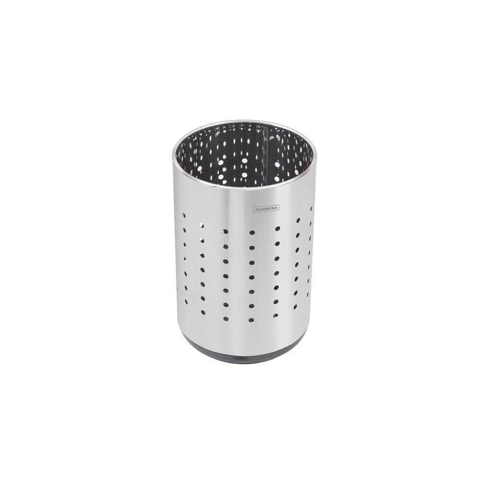 Cesto Para Papel Tramontina Cápsula Dots Em Aço Inox Polido E Base Em Polipropileno 10 L Tramontina