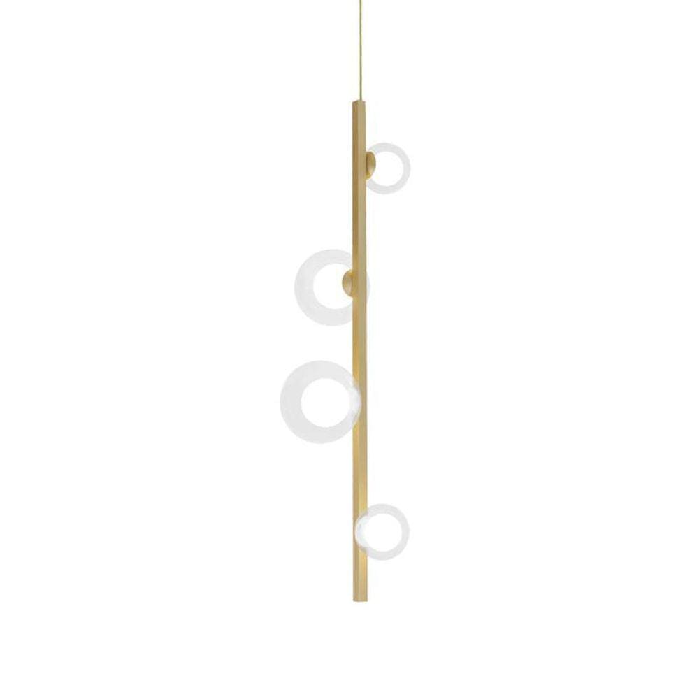 Lustre Pendente Quality Orbit 1530 Dourado / Transparente G9