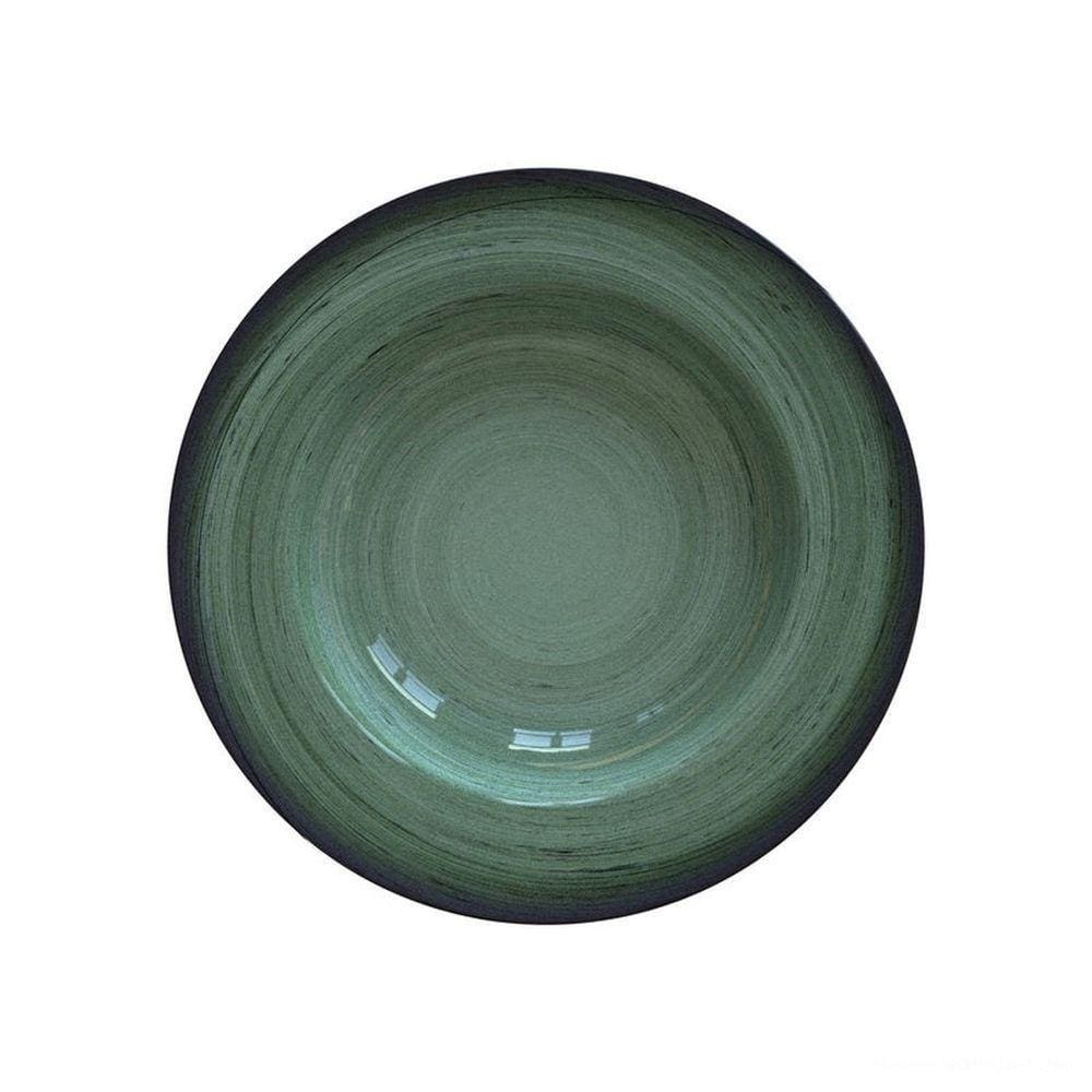 Prato Fundo Tramontina Rústico Verde Em Porcelana Decorada 23 Cm Tramontina
