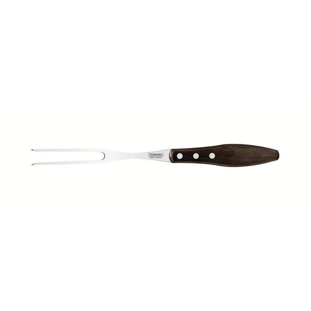 Garfo Trinchante Tramontina Em Aço Inox E Cabo Castanho Polywood Tramontina