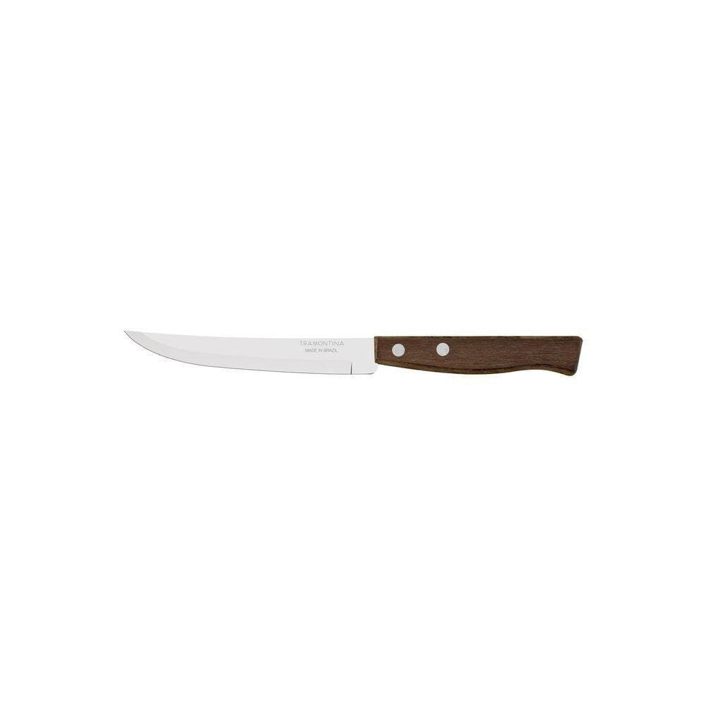 Faca Para Churrasco Tradicional Com Lâmina Em Aço Inox E Cabo Em Madeira Natural 5”
