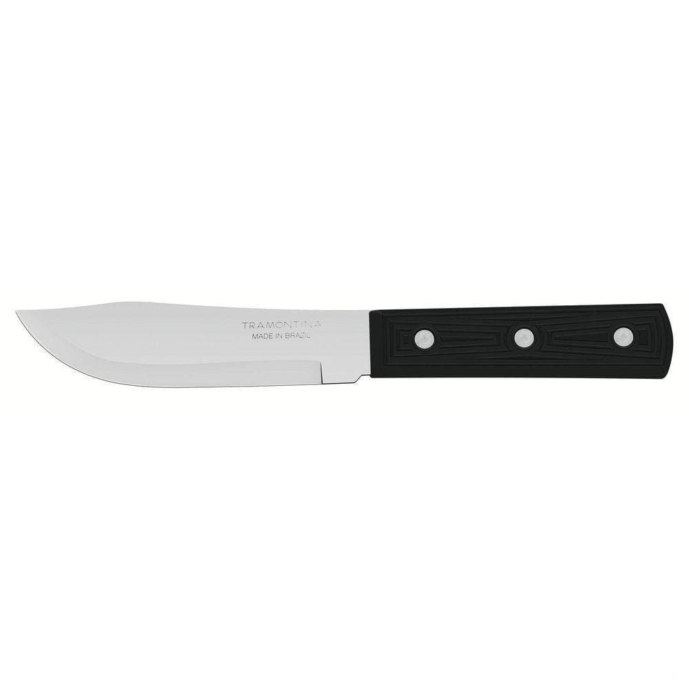 Faca Para Cozinha Plenus Com Lâmina Em Aço Inox E Cabo De Polipropileno Preto 5\"