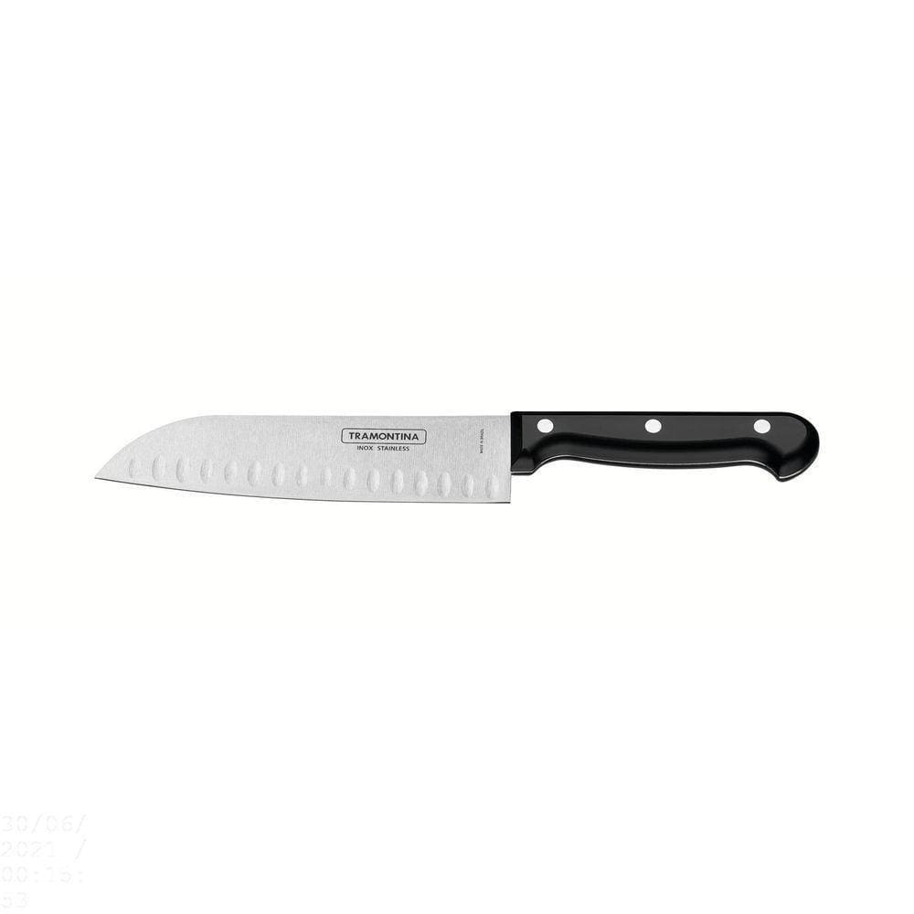 Faca Santoku Ultracorte Com Lâmina Em Aço Inox E Cabo De Polipropileno Preto 7"