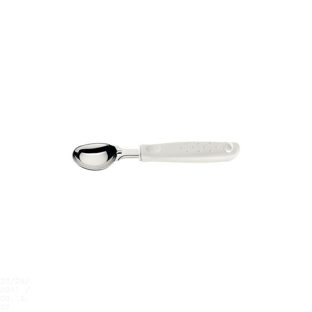 Concha Para Sorvete Utilitá Com Lâmina Em Aço Inox E Cabo De Polipropileno Branco