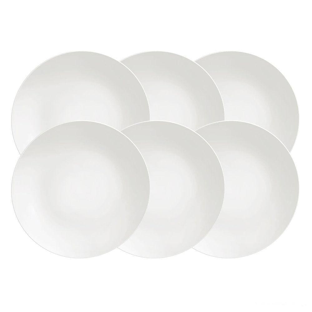 Kit Prato Raso Tramontina Sophia Em Porcelana Decorada 28 Cm 06 Peças Tramontina