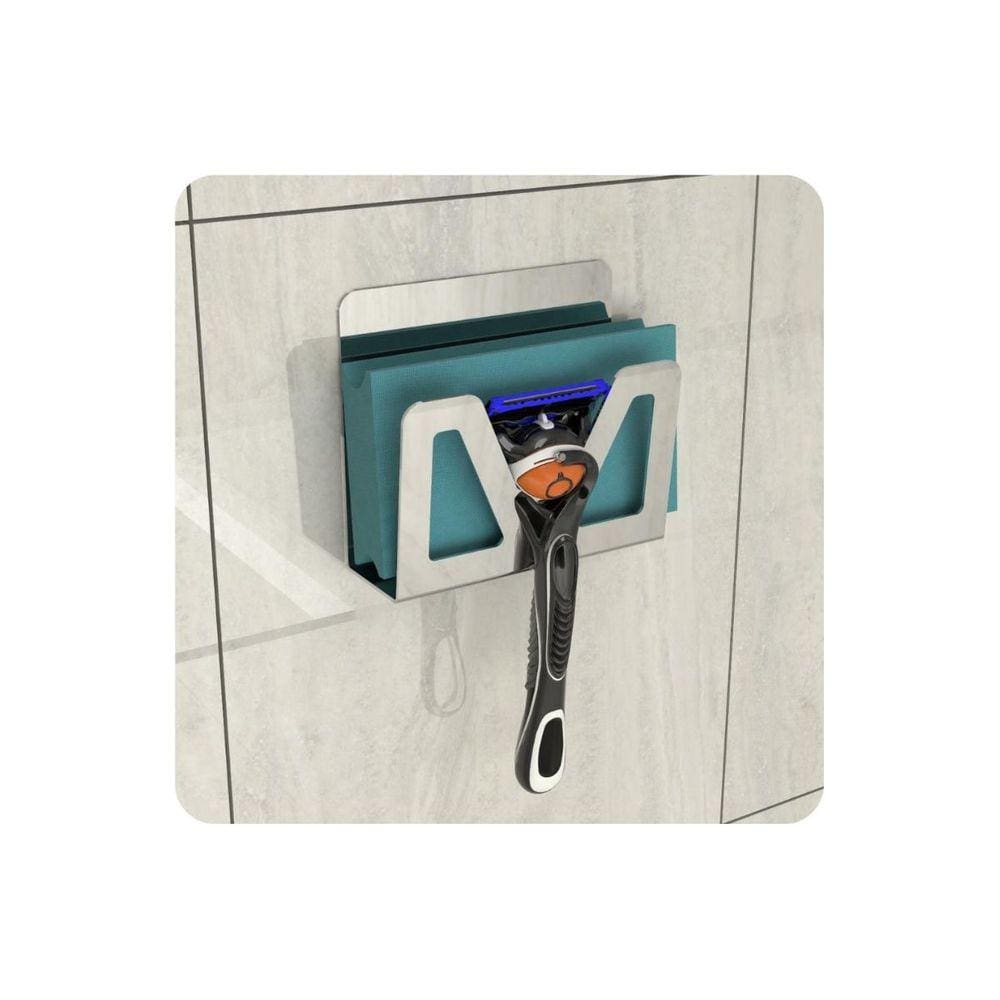 Porta Bucha Esponja Banho E Gillette C/Adesivo Inox F.ELG
