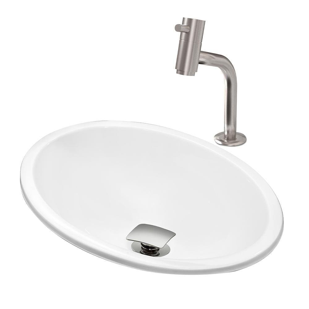 Cuba Pia Sophia com Torneira Bica Curta Valvula Click Inox Branco