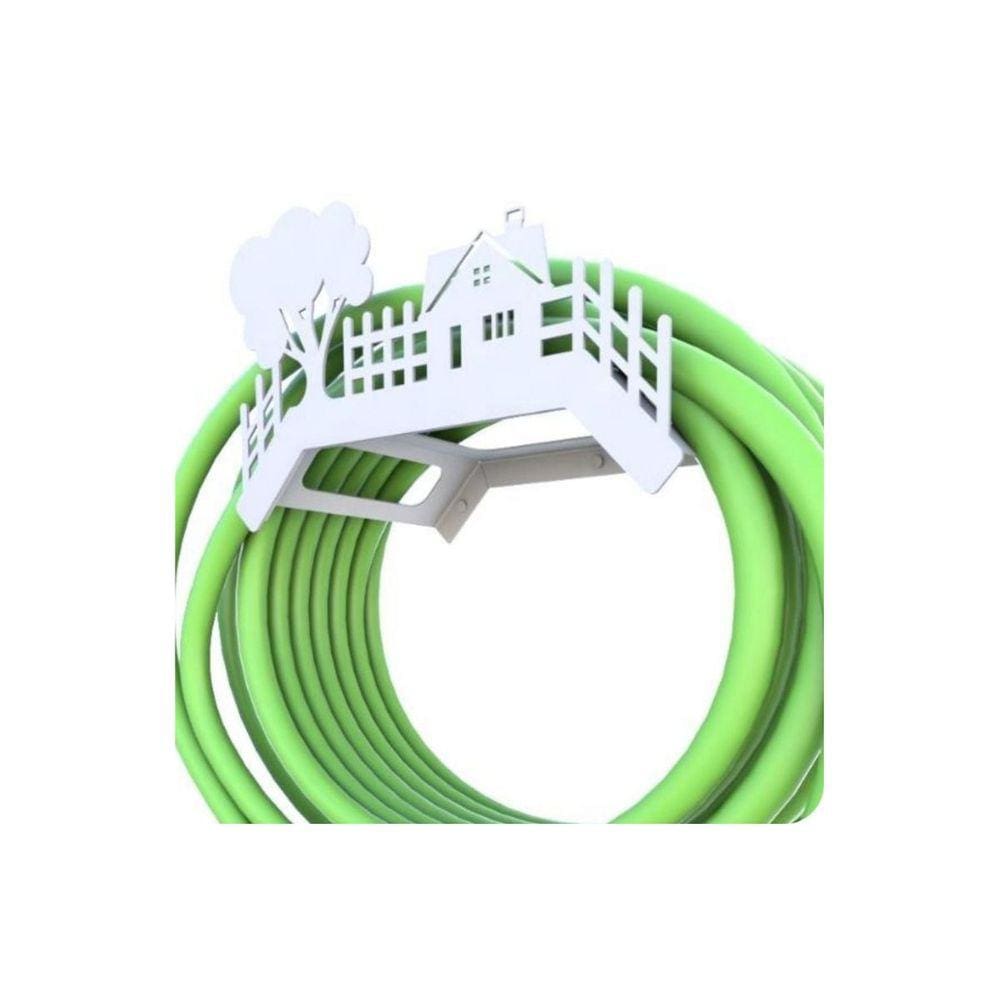 Suporte Enrolador De Mangueira De Jardim F.Home Branco