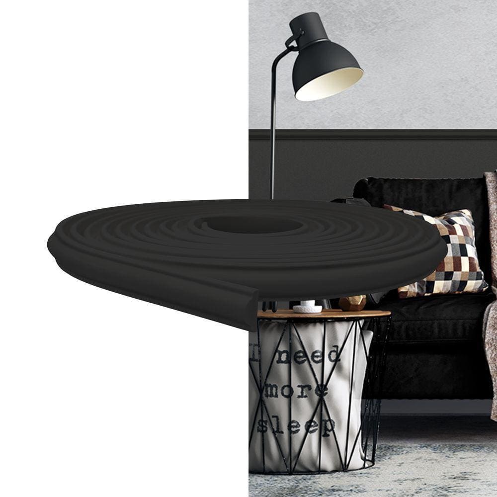 Rodameio Boiserie Eva Autocolante 2,3cm Preto 10 Metros Meurodapé